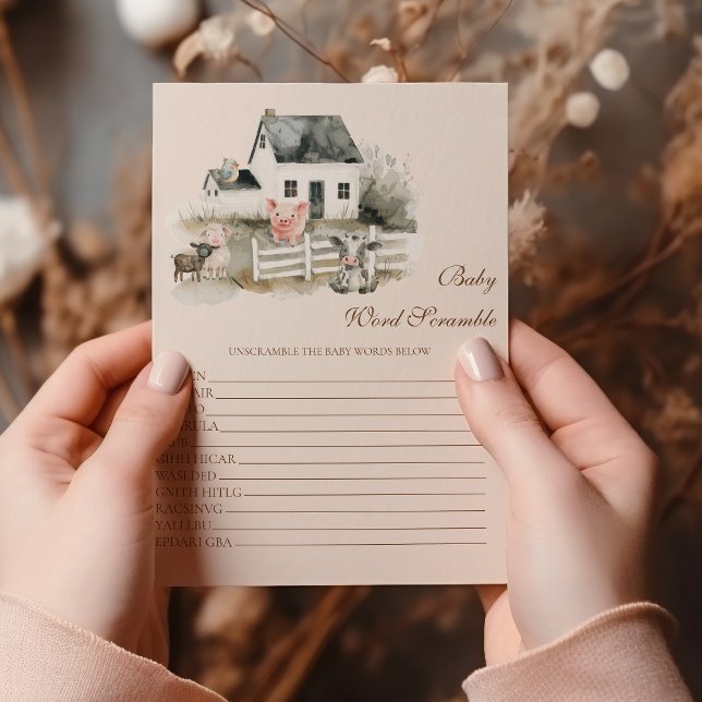 Jogo de Chá de fraldas do Baby Word Scramble (Criador carregado)