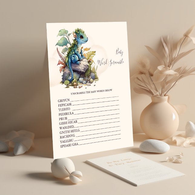 Jogo de Chá de fraldas do Baby Word Scramble (Criador carregado)