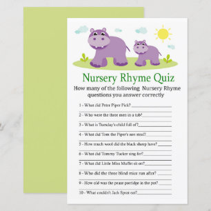 Jogo de chá de fraldas do Hippopotamus Nursery Rh
