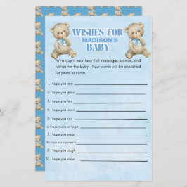 Jogo de Chá de fraldas do Urso de Meninos Personal