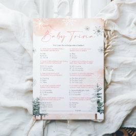 Jogo de Chá de fraldas do Winter Baby Trivia