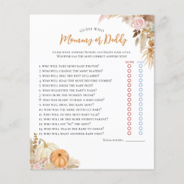 Jogo de Chá de fraldas Floral do Pequeno Pumpkin B