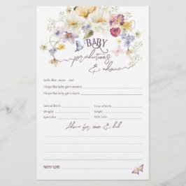 Jogo de Chá de fraldas roxo de flor selvagem