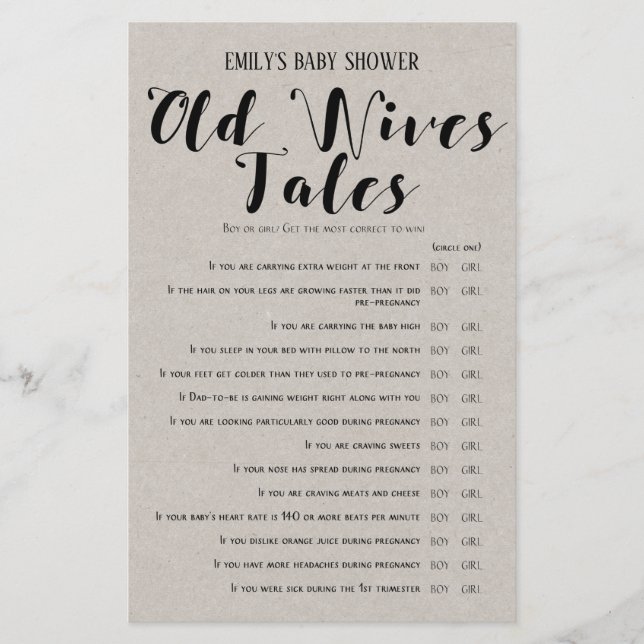 Jogo de Chá de fraldas Russo Moderno IMPRESSO (Frente)