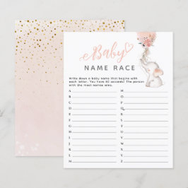 Jogo de Chá de fraldas Simples de Elefante e Balão