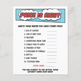 Jogo de Chá de fraldas Super Herói do Livro