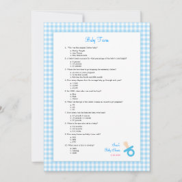 Jogo de Chá de Gingham Azul 5x7
