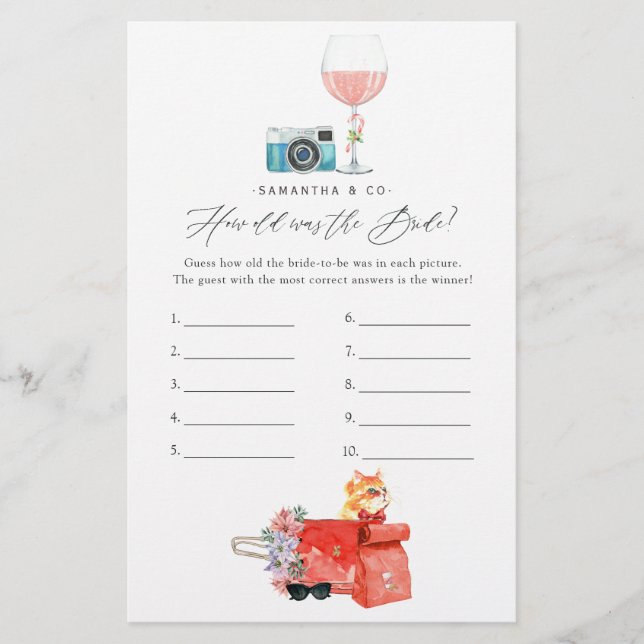 Jogo de Chá de Noiva de Natal de Filme Retrô (Frente)