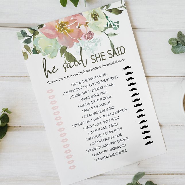 Jogo de Chá de Noiva Ele Disse Ela Disse Ovos Rosa (Criador carregado)