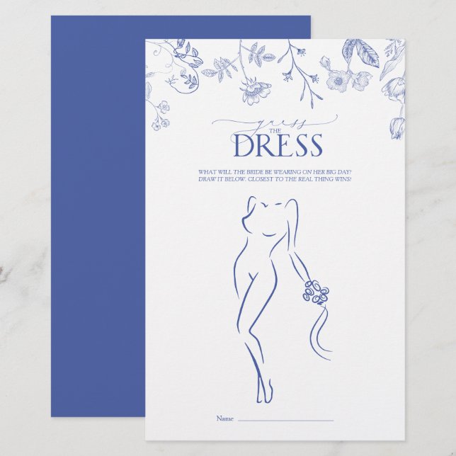 Jogo de Chá de panela Azul e Branco em Francês Flo (Frente/Verso)