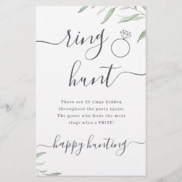 Jogo de chá de panela de caça ao anel verde mínimo