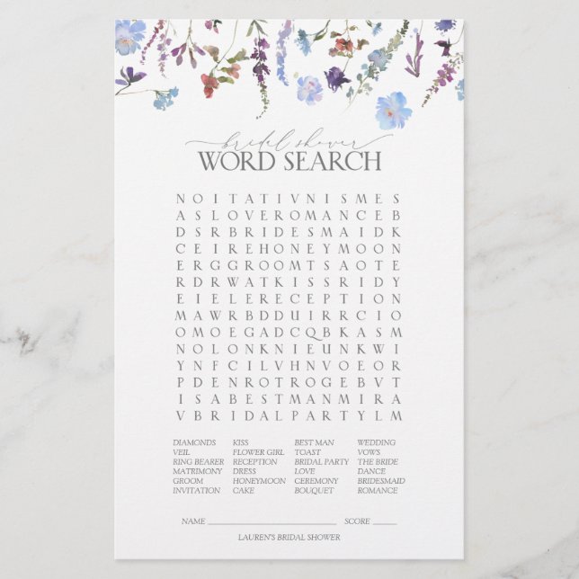 Jogo de Chá de panela de Flor Selvagem Dusty Blue (Frente)