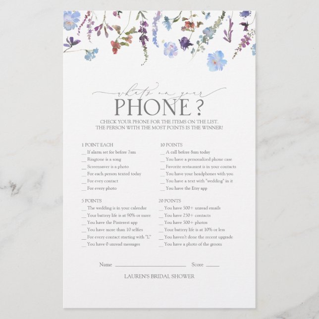 Jogo de Chá de panela de Flor Selvagem Dusty Blue (Frente)