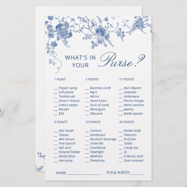 Jogo de Chá de panela do Jardim Francês Azul Vitor (Frente/Verso)