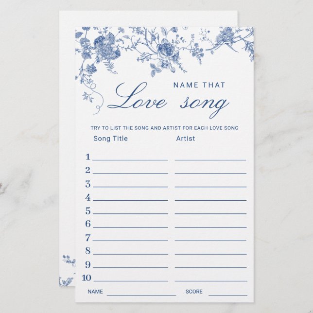 Jogo de Chá de panela do Jardim Francês Azul Vitor (Frente/Verso)