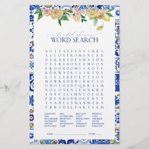 Jogo de Chá de panela do Word Search do Mediterrân