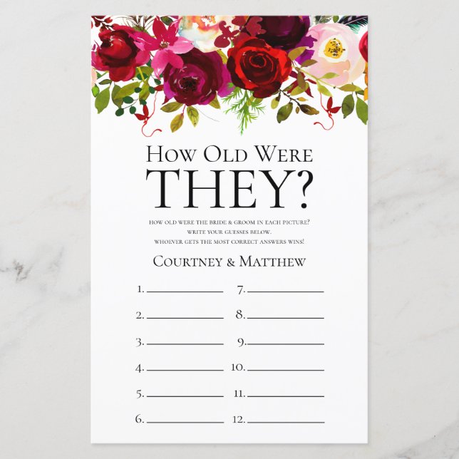 Jogo de Chá de panela Floral Burgundy (Frente)