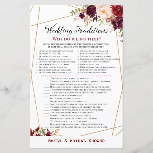 Jogo de Chá de panela Floral Burgundy, Chá de casa (Frente)