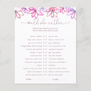 Jogo de Chá de panela Floral com Aquarela Rosa