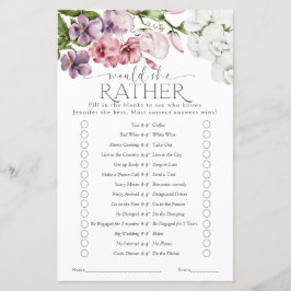 Jogo de Chá de panela Floral de Watercolor