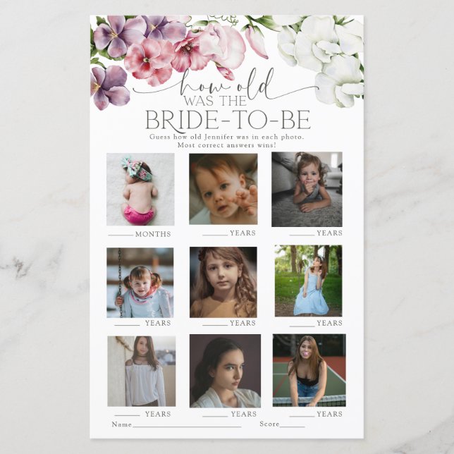 Jogo de Chá de panela Floral de Watercolor (Frente)