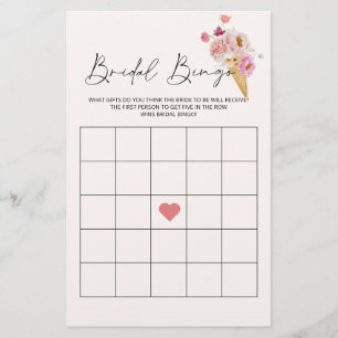 Jogo de Chá de panela Floral do Sorvete Bingo Brid