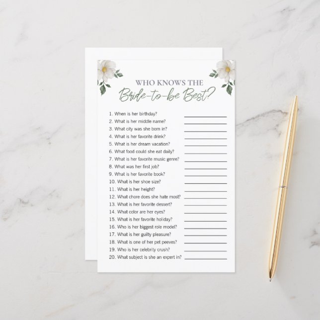 Jogo de Chá de panela Floral "Quem Conhece A Noiva (Frente/Verso In Situ)