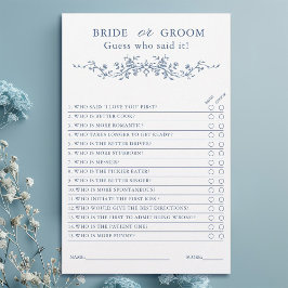 Jogo de Chá de panela "Noiva ou noiva" azul francê