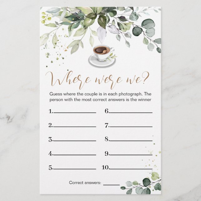 Jogo De chá de panela Onde Estávamos Com O Folheto (Frente)