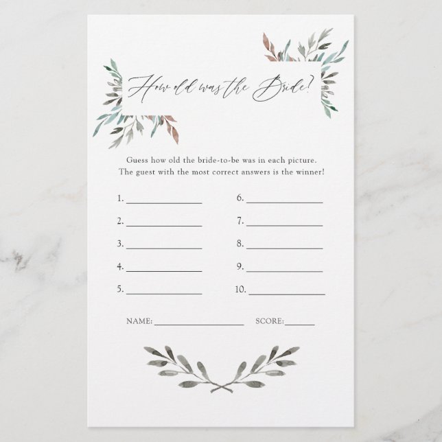 Jogo de Chá de panela Rustic Greenery Winter (Frente)