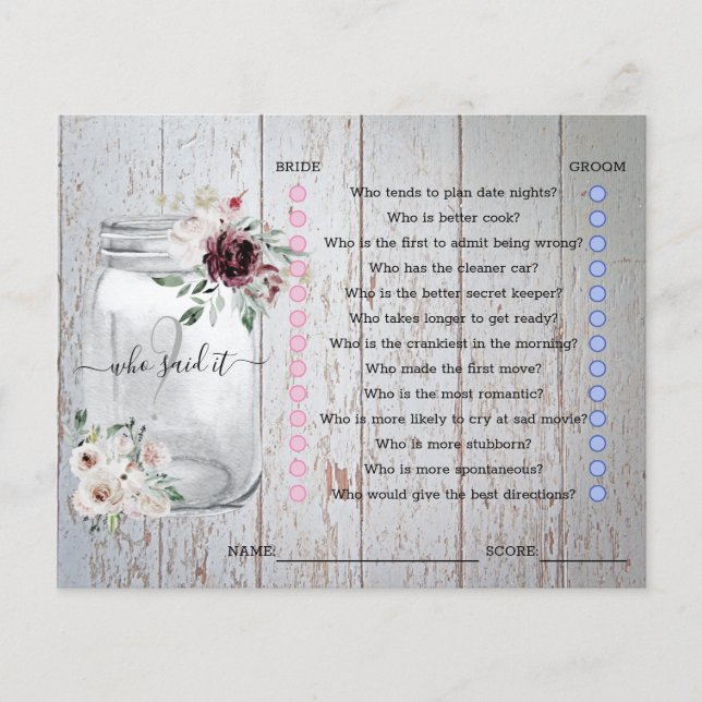 Jogo de Chá de panela Rustic Mason Jar (Frente)