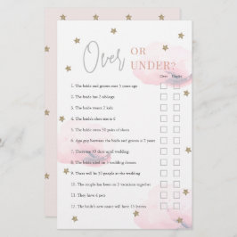 Jogo de Chá de panela sobre ou sob nuvens rosa