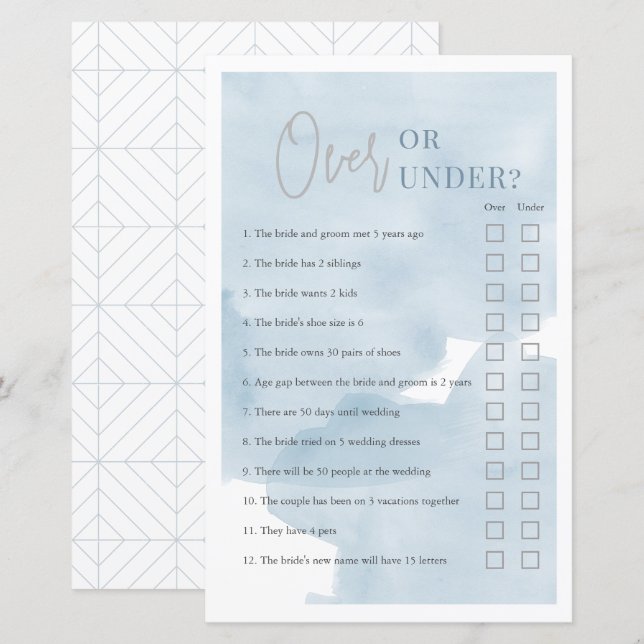 Jogo de Chá de panela sobre ou sob o céu (Frente/Verso)