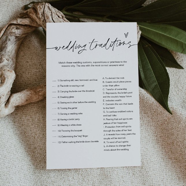 Jogo de Chá de panela sobre Tradição de Casamento  (Criador carregado)