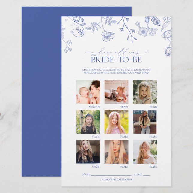 Jogo de Chá de panela Vitoriano Azul e Branco (Frente/Verso)