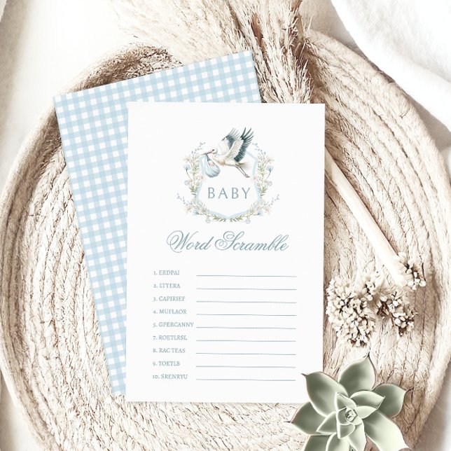 Jogo de Chá do Blue Stork Baby Boy (Criador carregado)