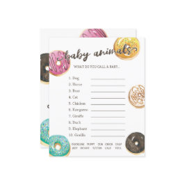 Jogo de Chás de fraldas de Rosquinha de Aquarela