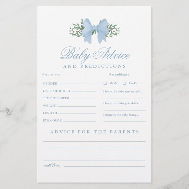 Jogo de Chuva de Bebê Arco Azul de Conselhos e Pre (Frente)