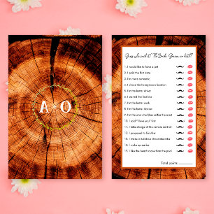 Jogo de Chuva de Noiva Quem É Rustic Wedding Wood