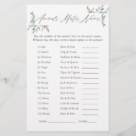 Jogo de Chuveiro de Noiva de Inverno com Verdura R