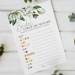 Jogo de Chuveiro de Noiva White Magnolia Emoji Pic