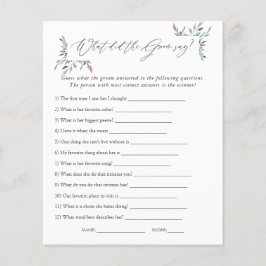 Jogo de Chuveiro Nupcial de Inverno com Vegetação 