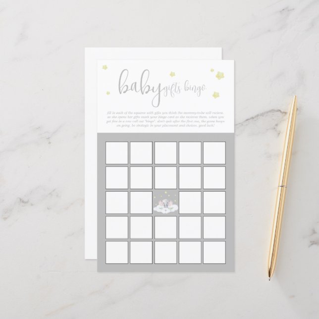 Jogo de Cinza de Luz de Chá de fraldas Elefante (Frente/Verso In Situ)