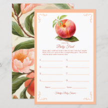 Jogo de Comida do Chá de fraldas Peach Fuzz