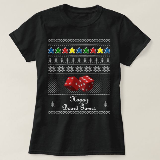 Jogo de Conselho de Suéter de Natal Feio - Noite D (Frente do Design)