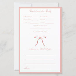 Jogo de Conselho e Previsões para Chás de Bebê com