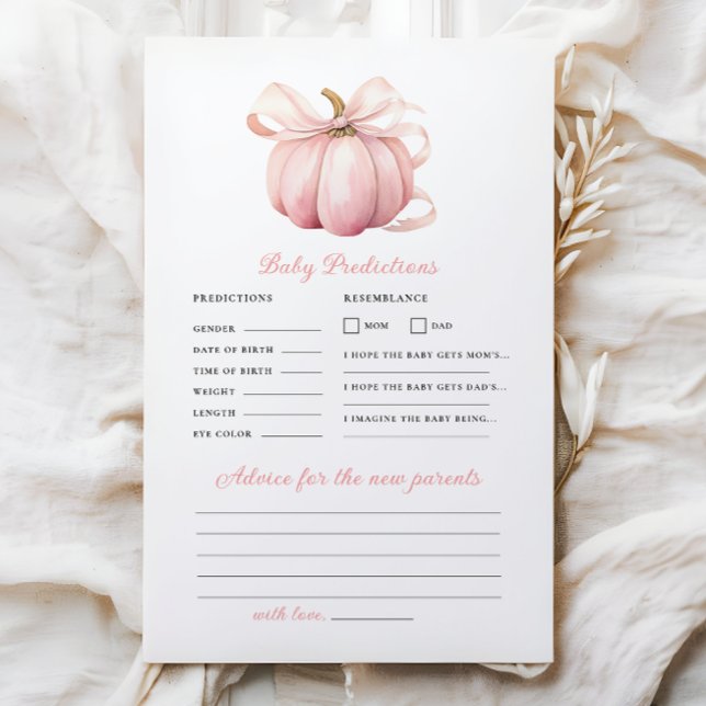 Jogo de Conselhos de Pumpkin sobre Chás de fraldas (Criador carregado)