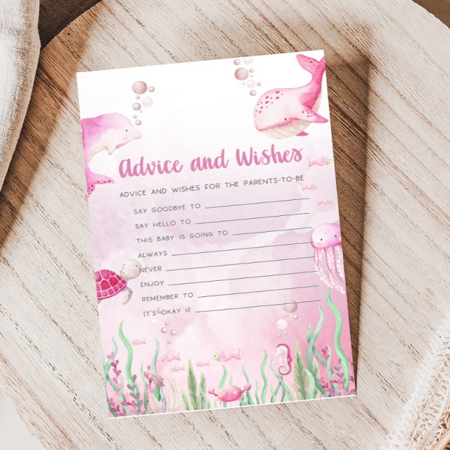 Jogo de Conselhos e Desejos para Chuveiro de Bebê  (Under the Sea Baby Shower Game)