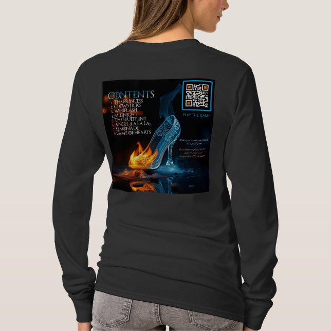 Jogo de Corações Camiseta de Manga Longa (Verso)