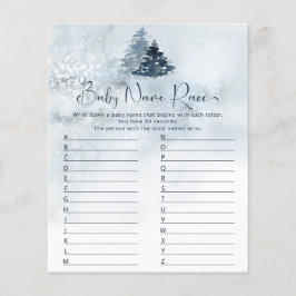 Jogo de corrida do nome do bebê de inverno